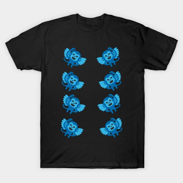 Flying Monkey Sticker Army T-Shirt by ForrestFire